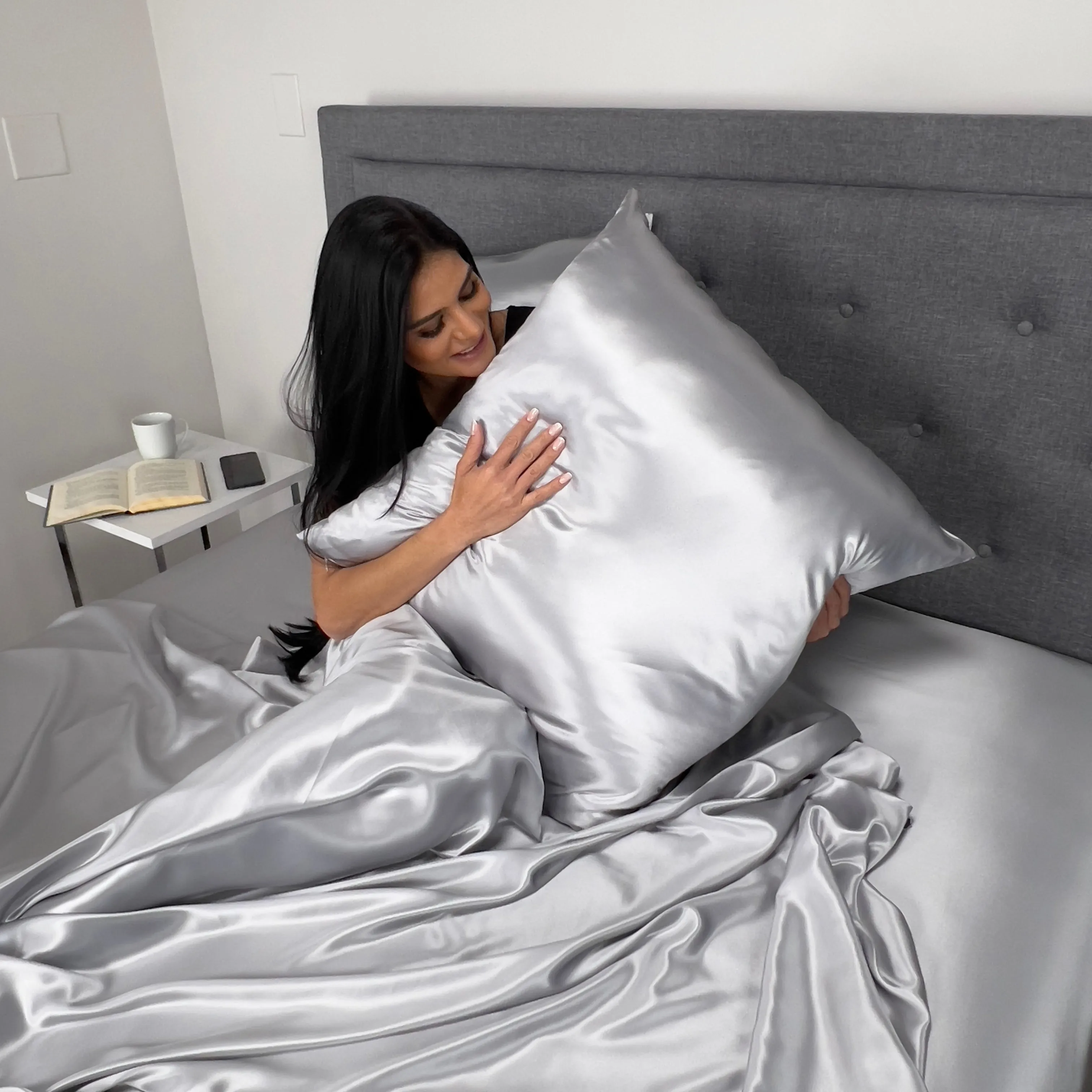 22 Momme Silk Euro Sham - Silver