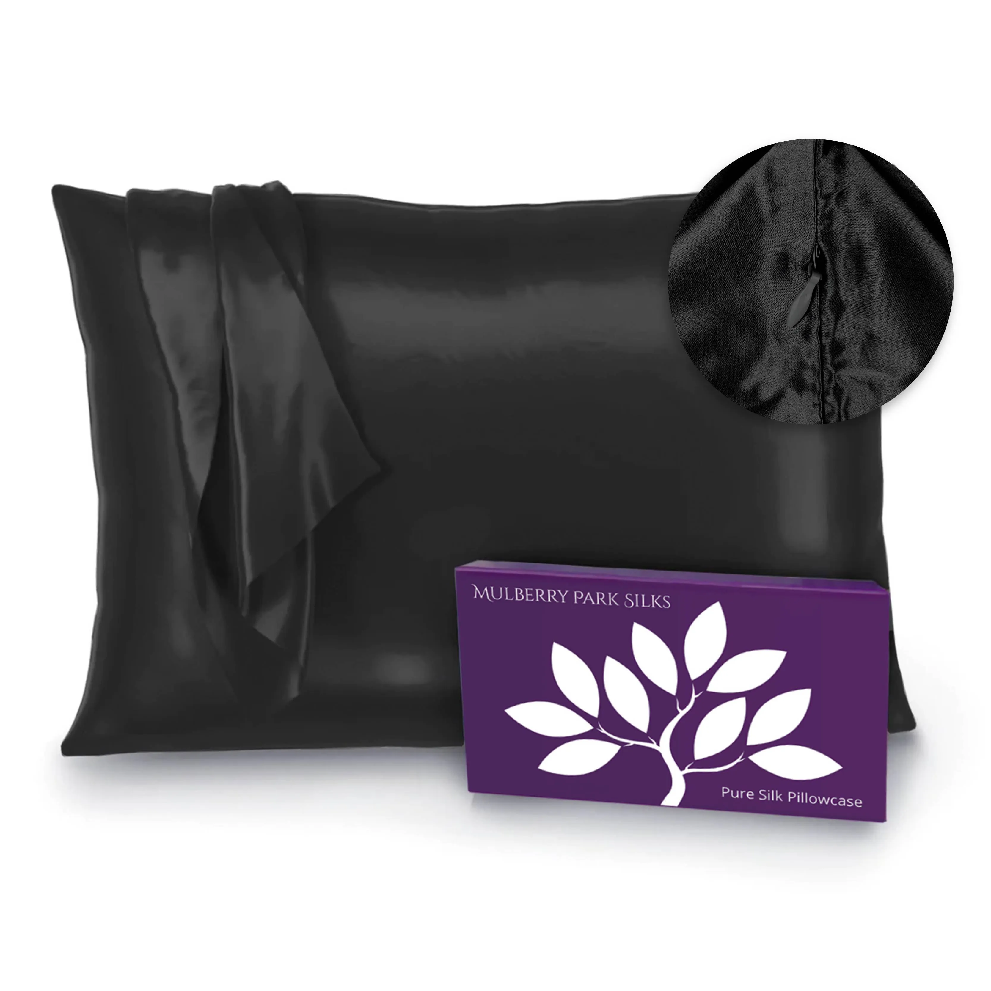 22 Momme Silk Pillowcase - Black