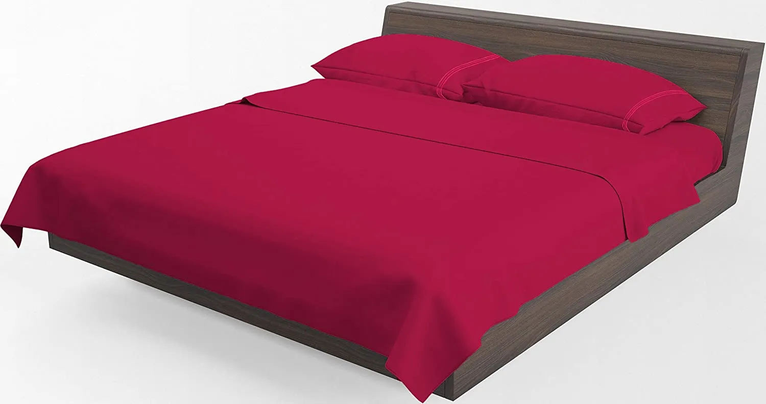 4 pcs Bed Sheet Set Microfiber 1800 Wrinkle Stain Fade Resistant Hypoallergenic Deep Pocket