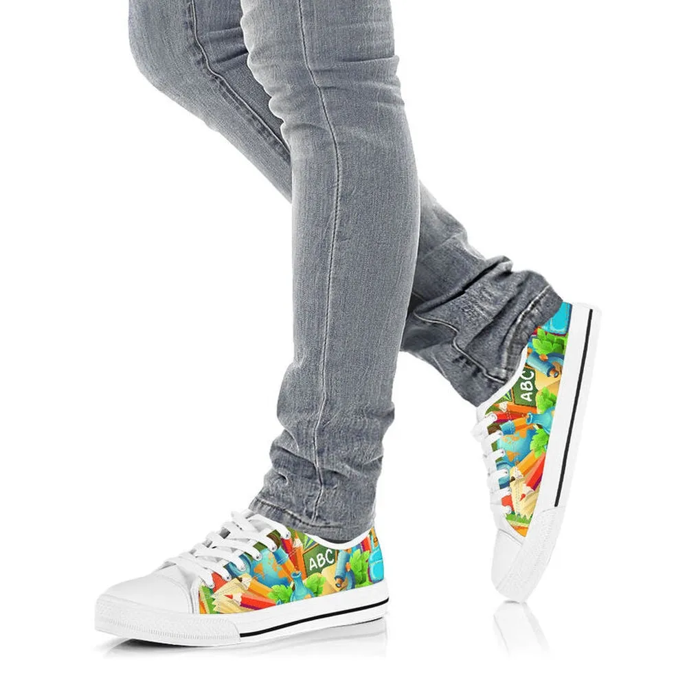 5Th Grade Abc 3D Low Top Shoes, Teacher Shoes, Low Top Sneakers