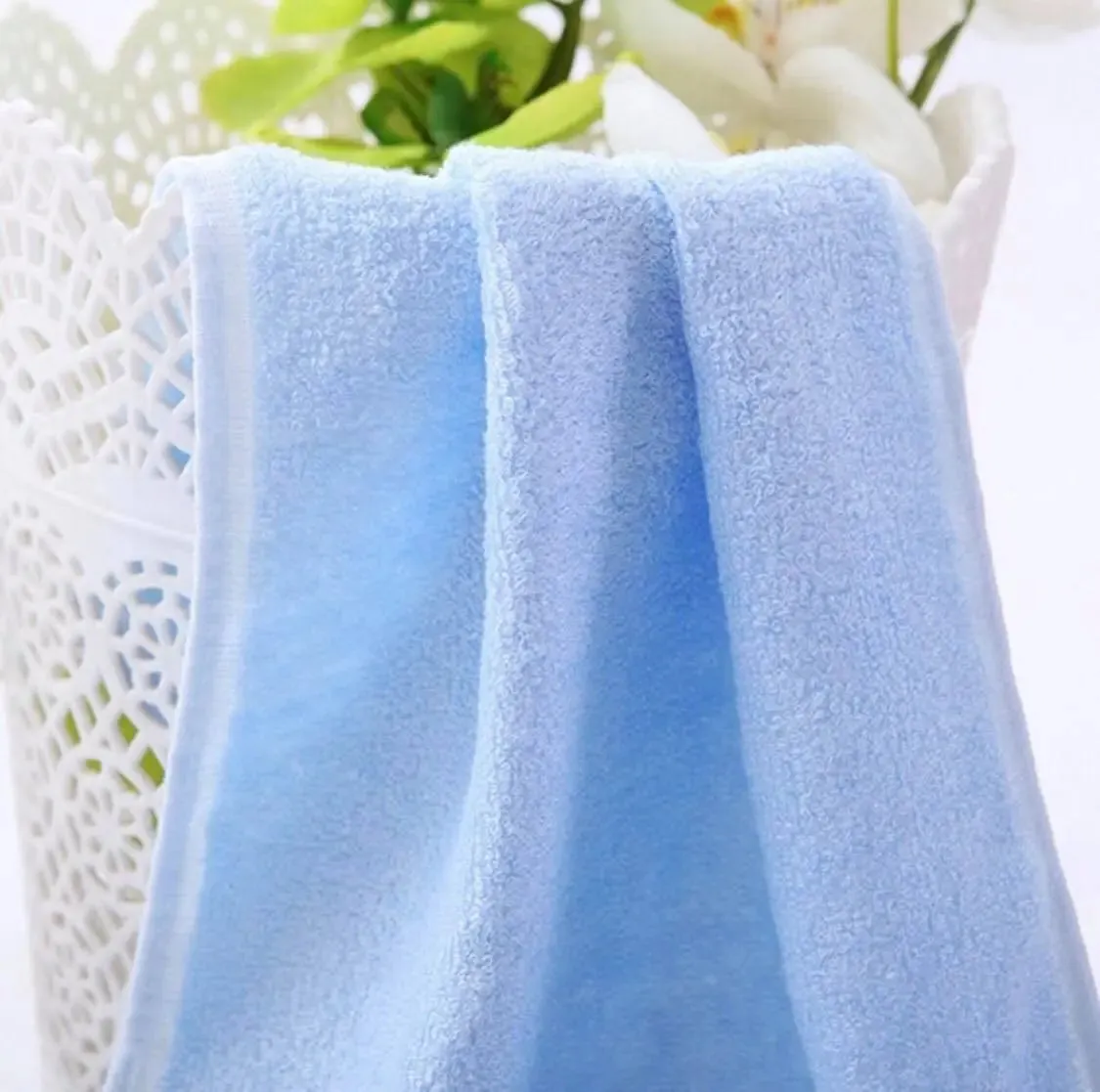 Bamboo Fiber Soft Absorbent Comfortable Medium Towel Face Towel