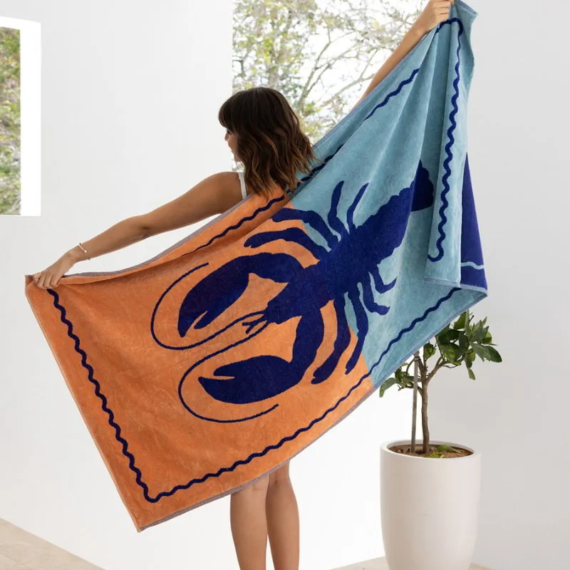 Bambury Jacquard Lobster Beach Towel
