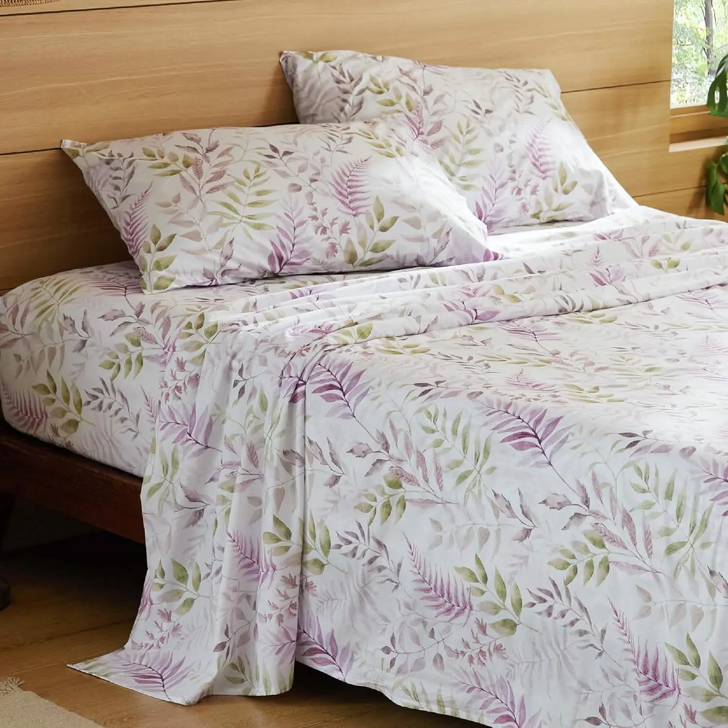 Bedsure 100% Cotton Sheets Botanical