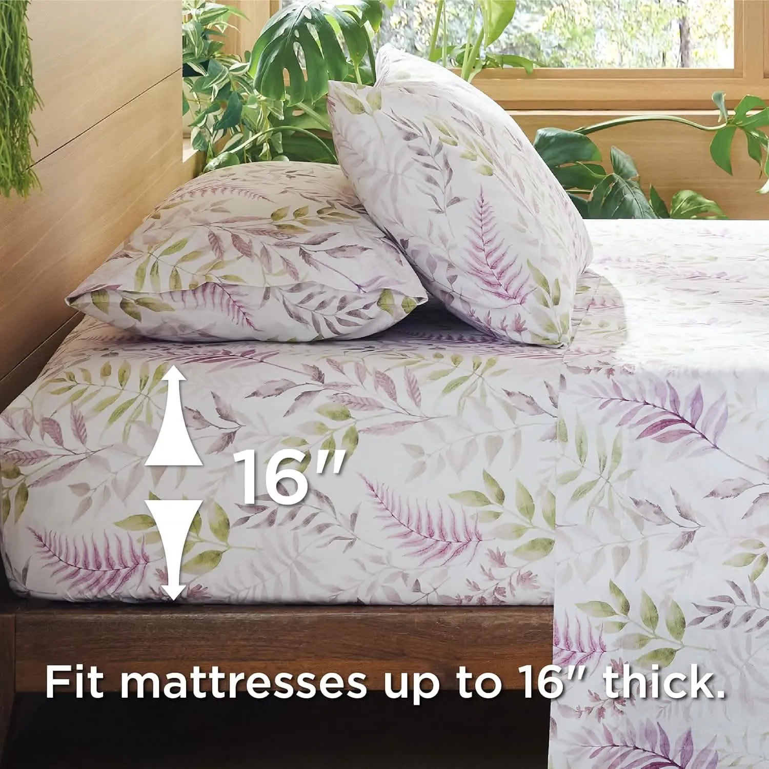 Bedsure 100% Cotton Sheets Botanical