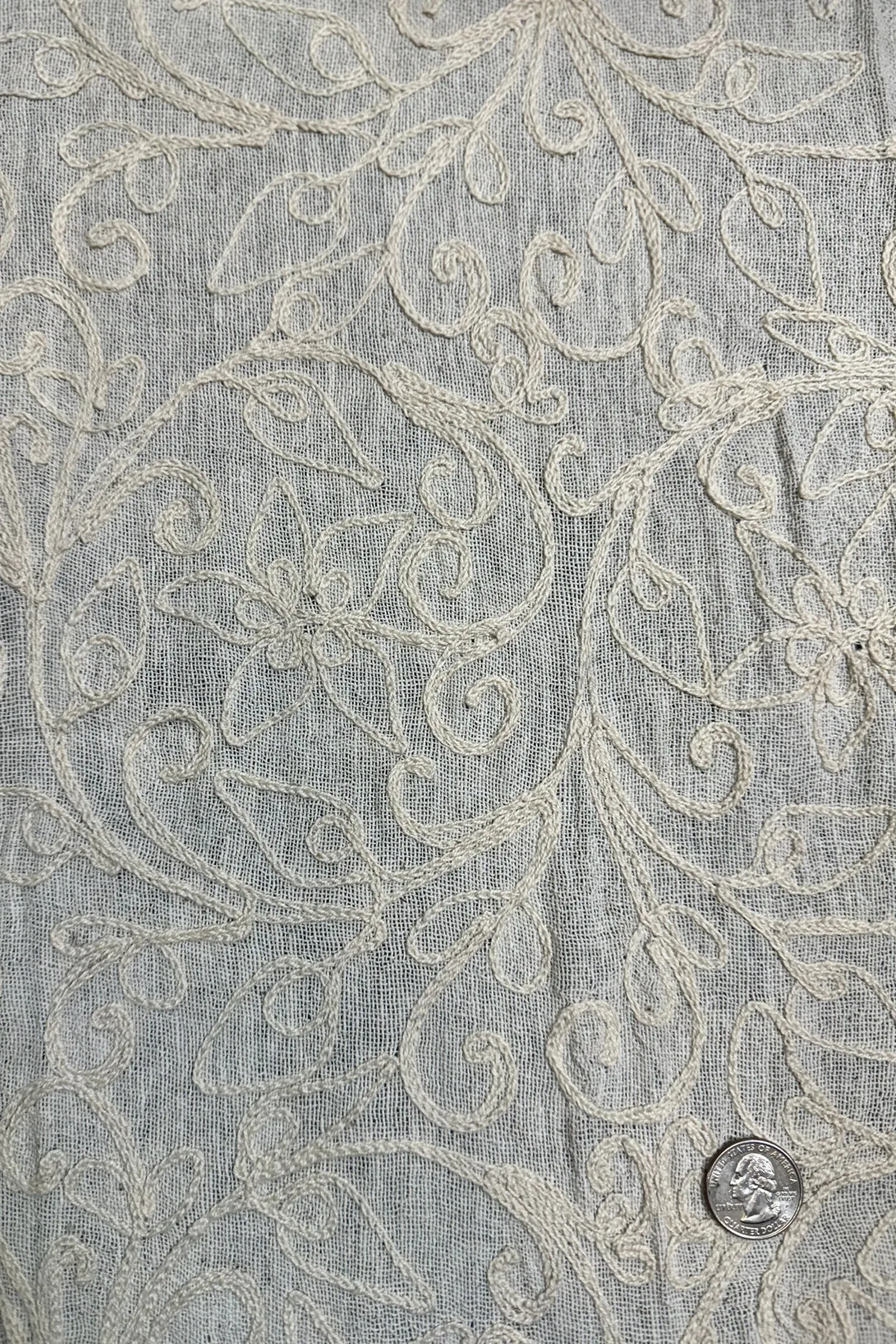 Beige Vines Cotton Novelty COT-035