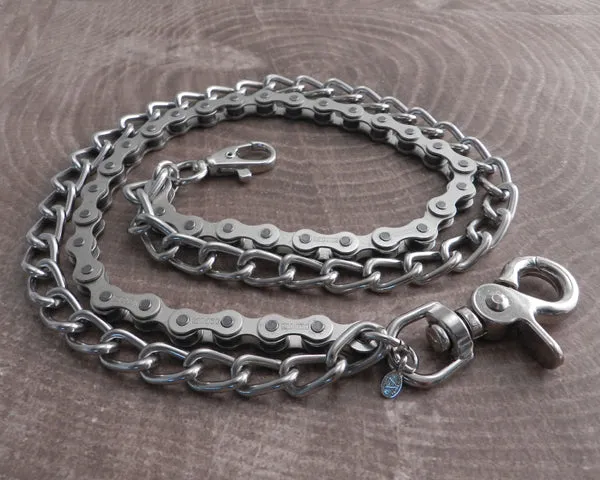 Bike Chain & Shackle Double Wallet Chain
