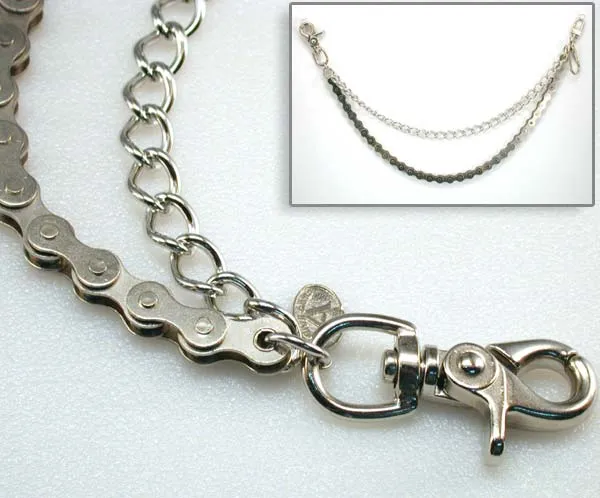Bike Chain & Shackle Double Wallet Chain