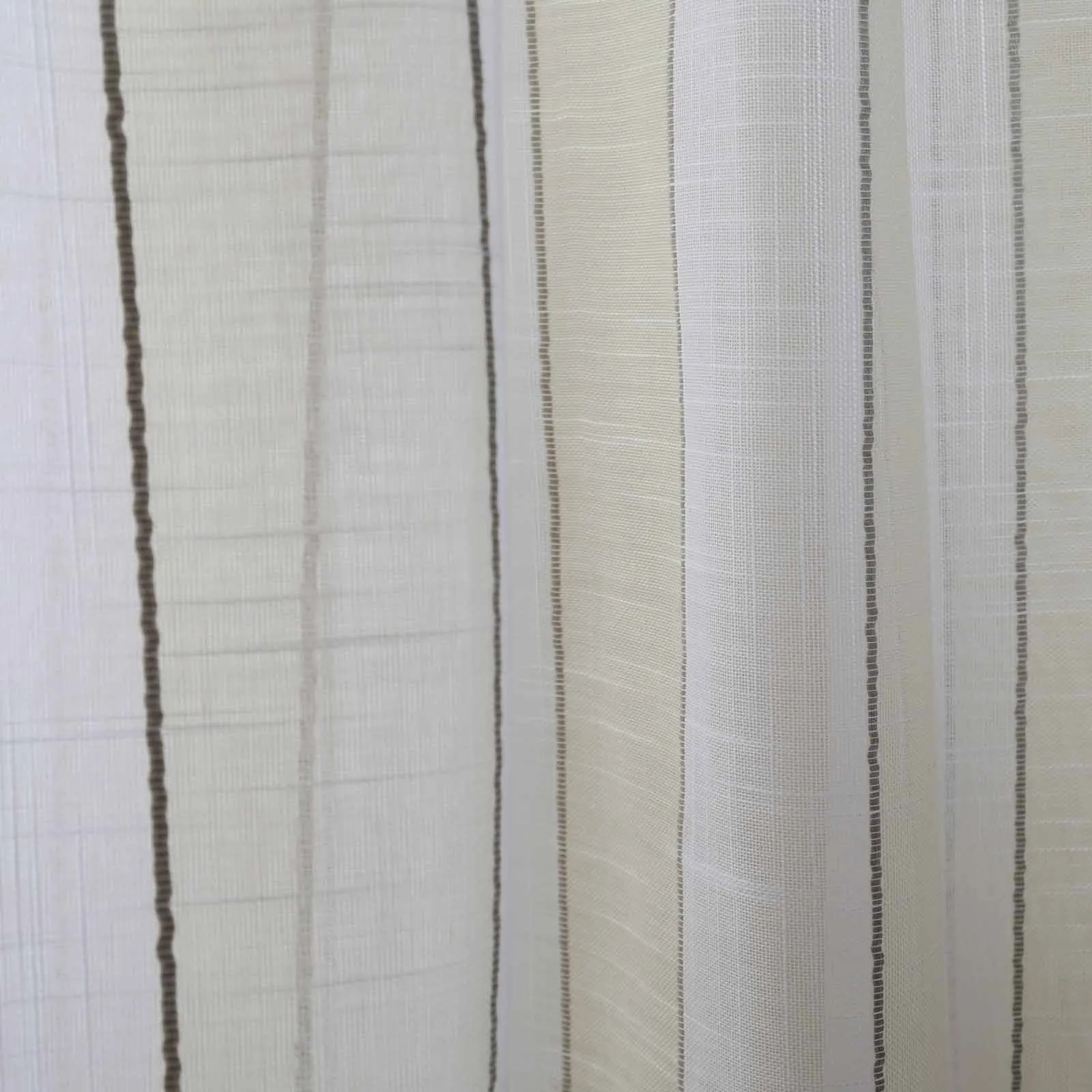 Brooklyn Woven Striped Sheer Curtain Grommet