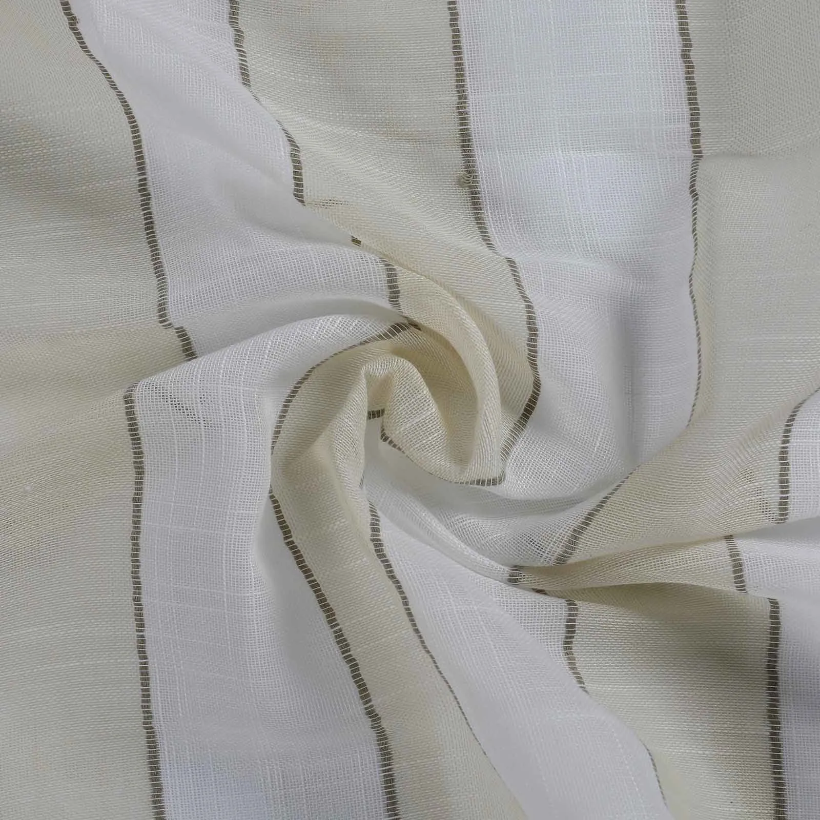 Brooklyn Woven Striped Sheer Curtain Grommet