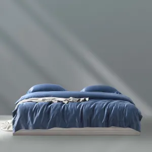 Carl 60s LF Tencel 4 Pieces Summer Cool Navy Quilt Cover Set