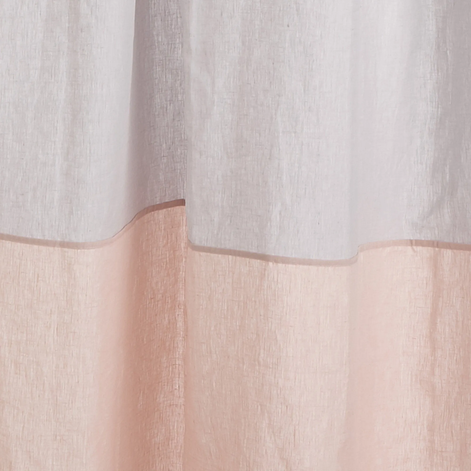Cataya Linen Curtain [Light grey/Light pink]