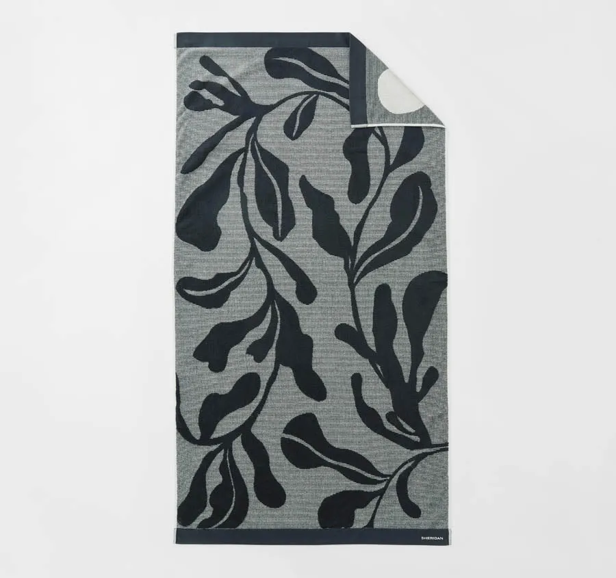 Cowrie Bay 95x175cm Beach Towel Carbon