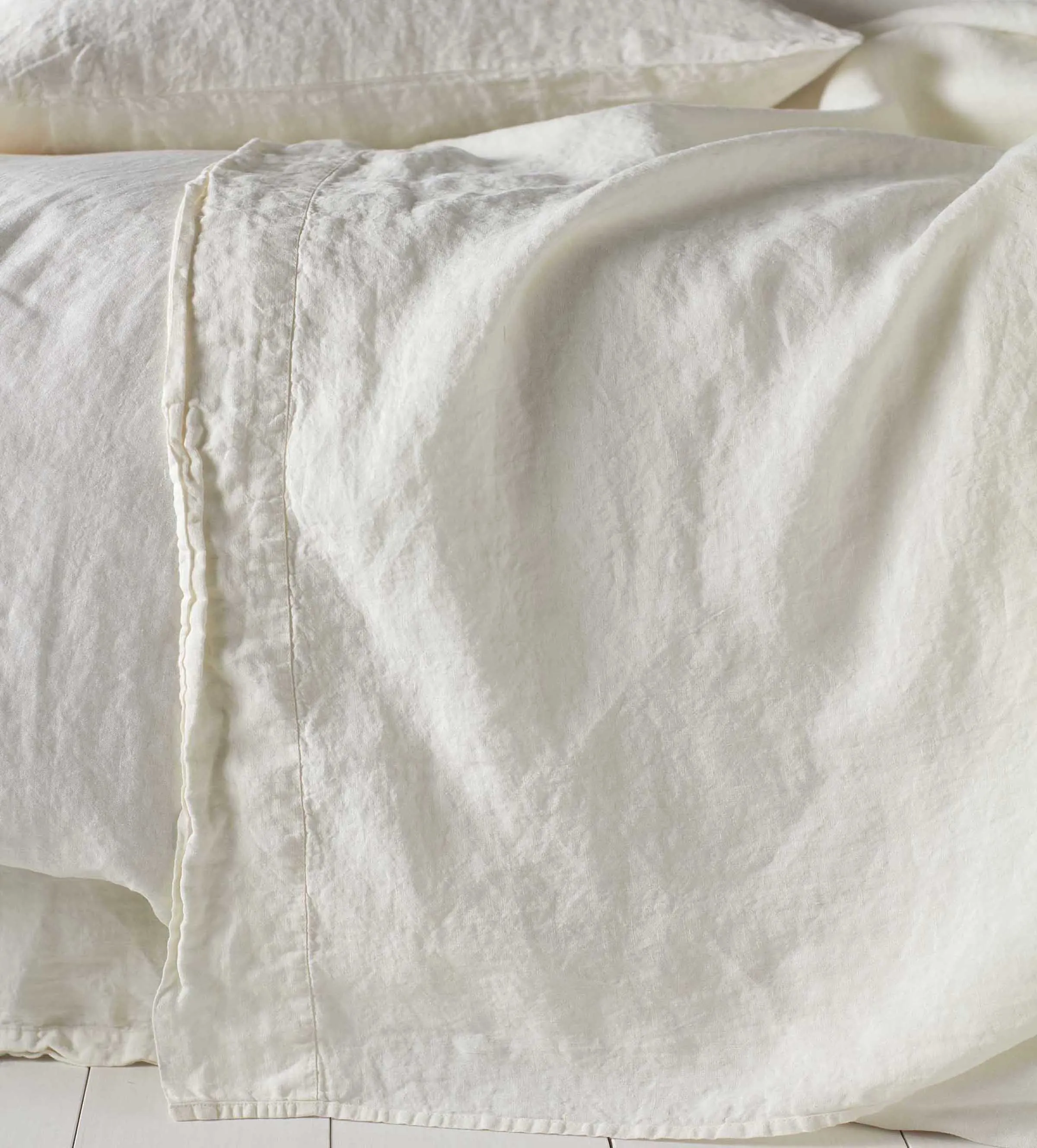 Cream 100% Linen Bed Linen