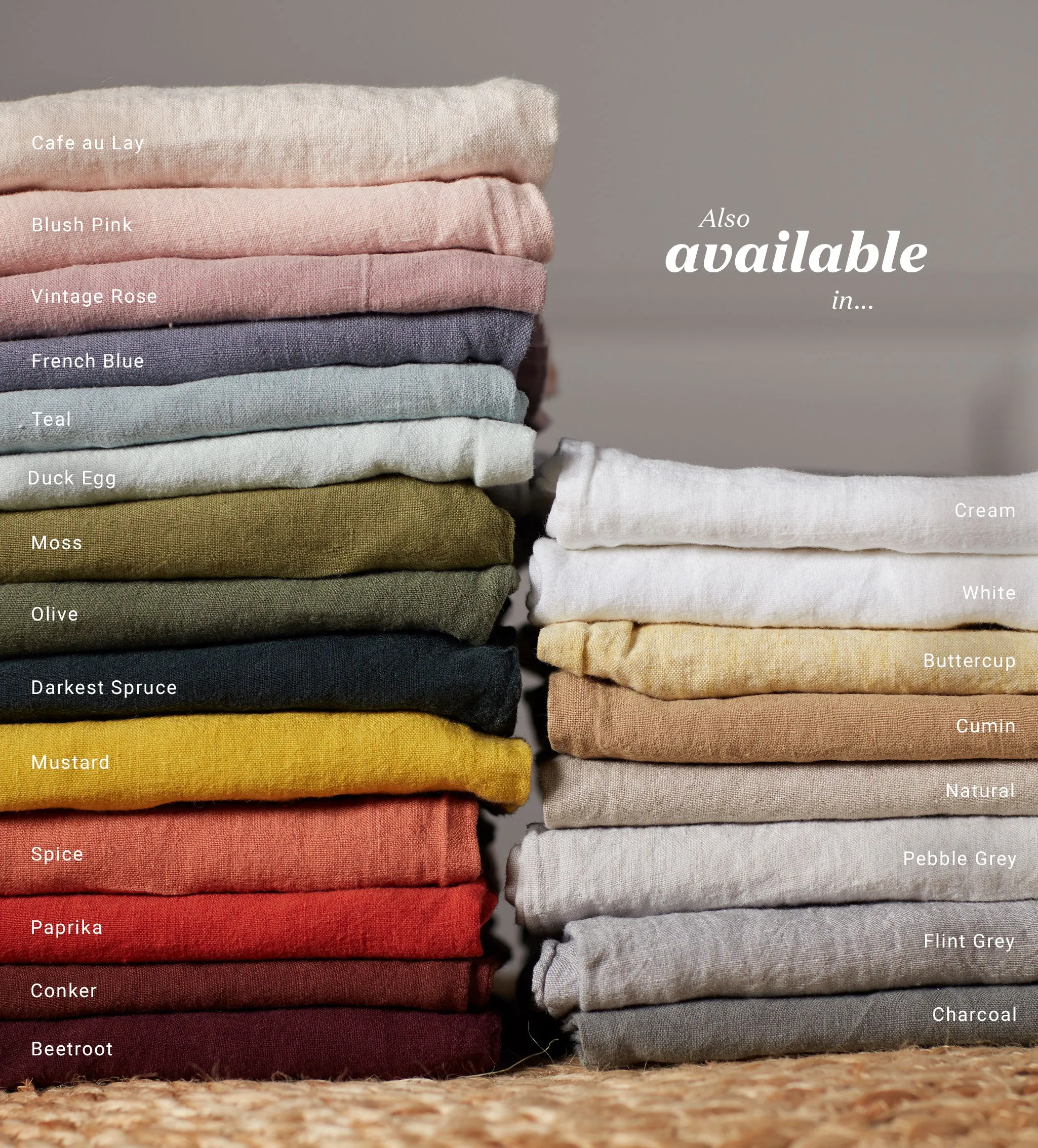 Cream 100% Linen Bed Linen