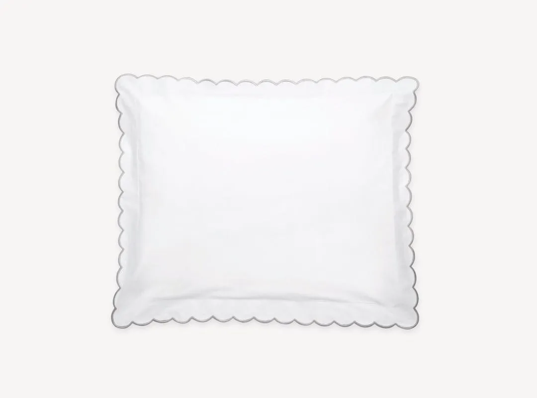 Dakota Scallop Silver Bedding by Matouk