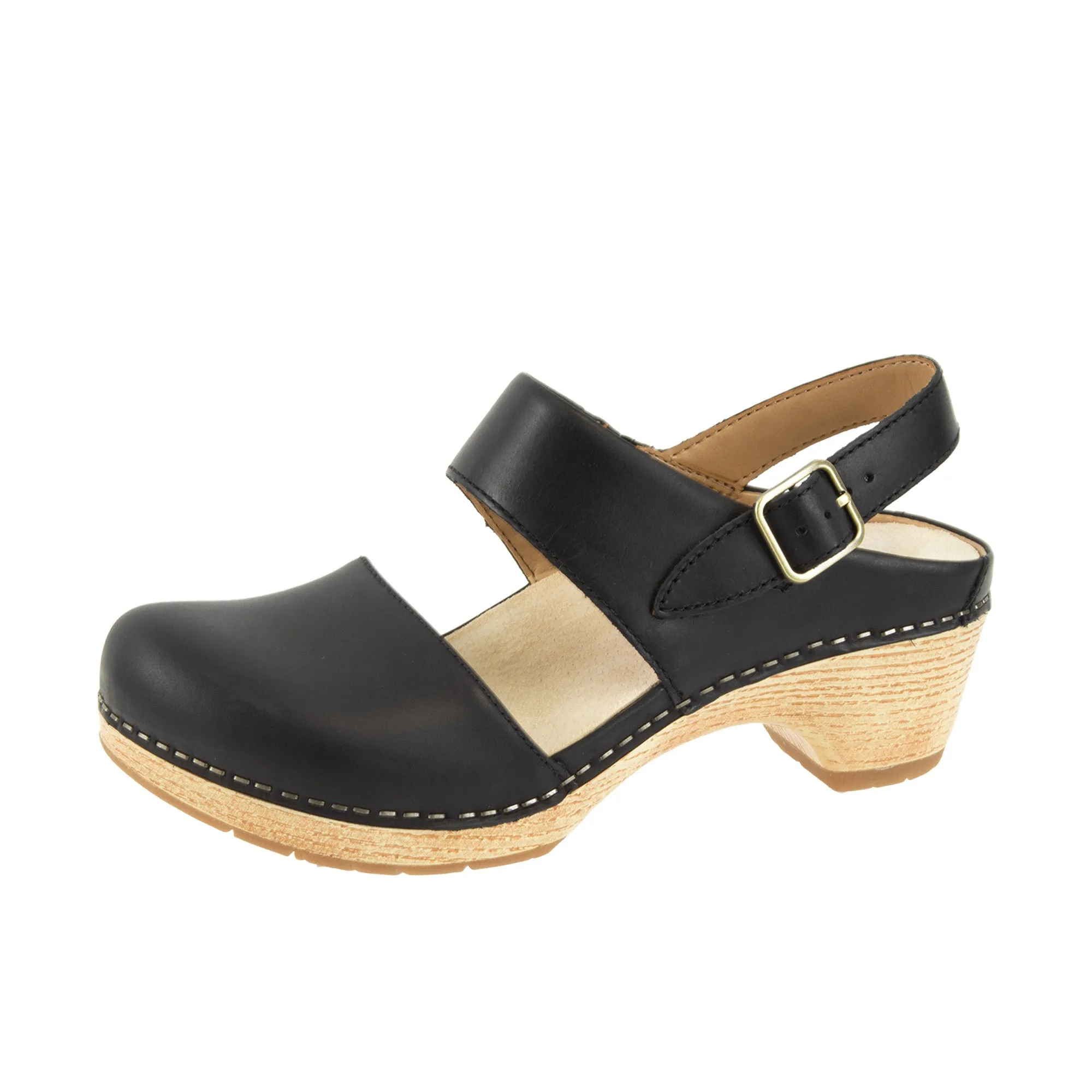 Dansko Womens Luna Lucia Black Oiled Pull Up