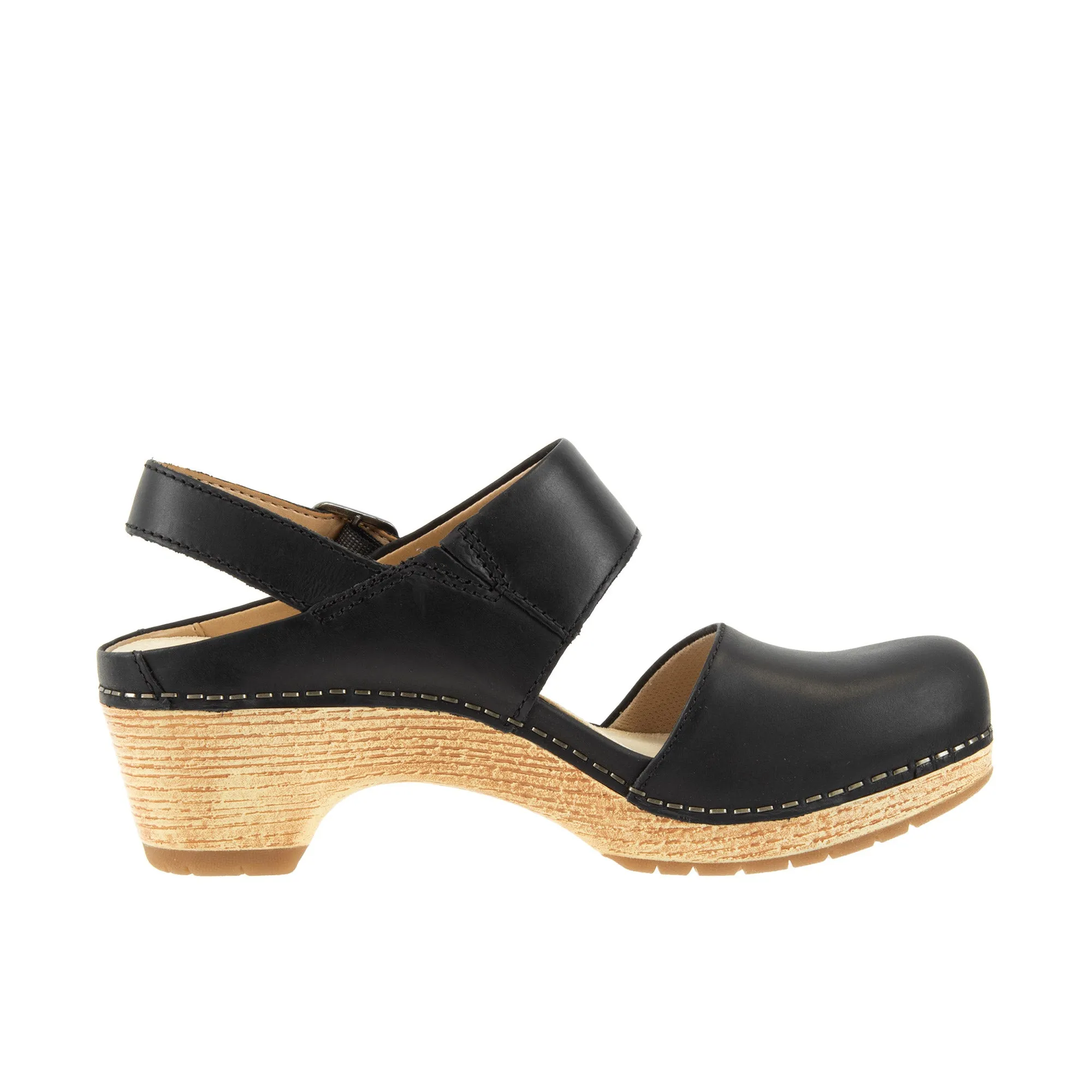 Dansko Womens Luna Lucia Black Oiled Pull Up