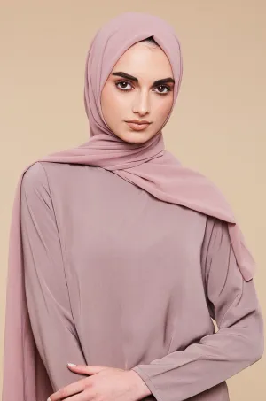 Dusty Pink Crepe Chiffon Hijab