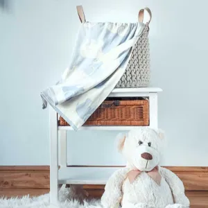Elephant Blue Baby Blanket