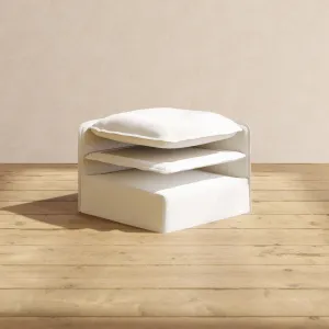 Elevate Comfort Layer for 4-Seater Corner Sectional   Ottoman in Powder