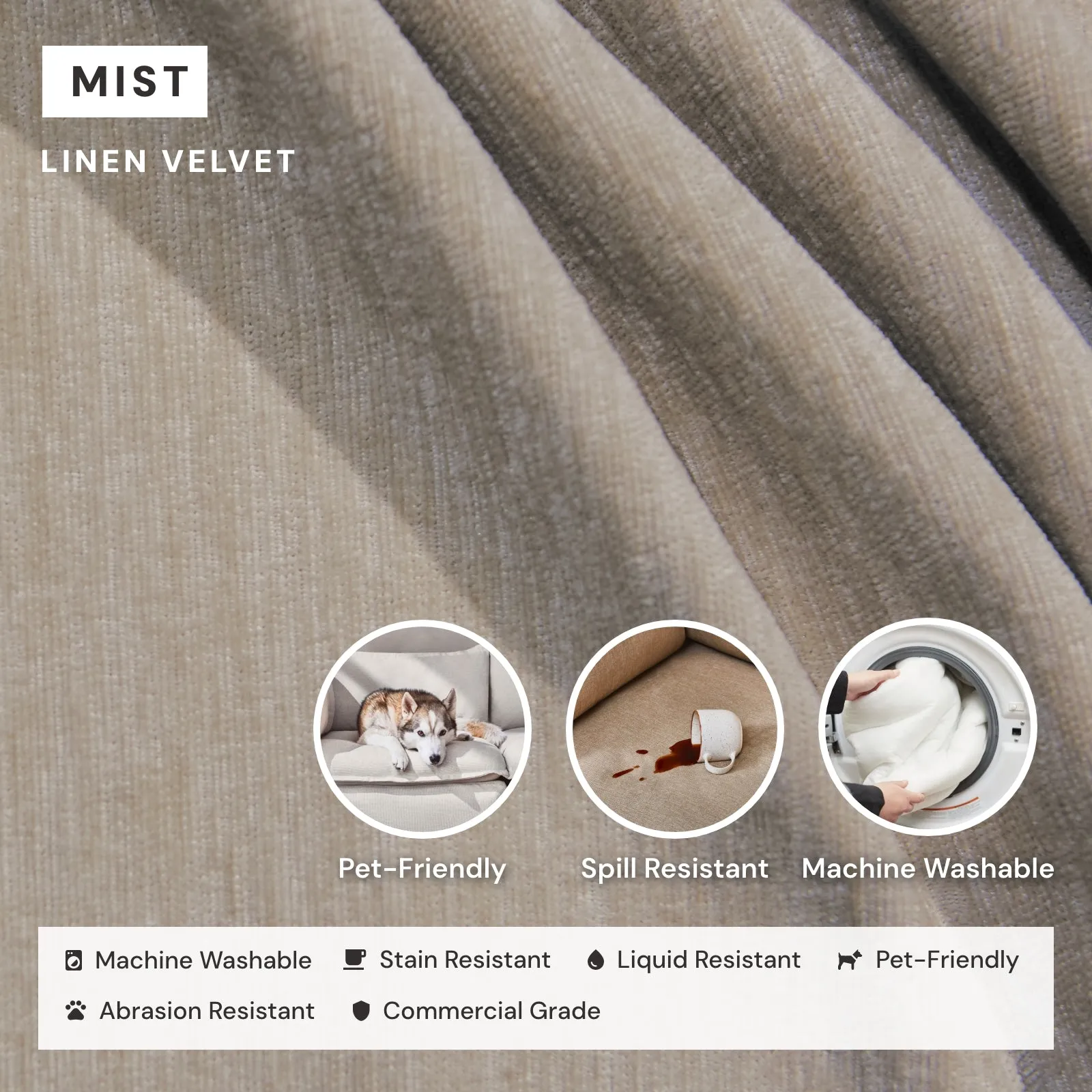 Elevate Comfort Layer for 4-Seater U-Sectional in Mist