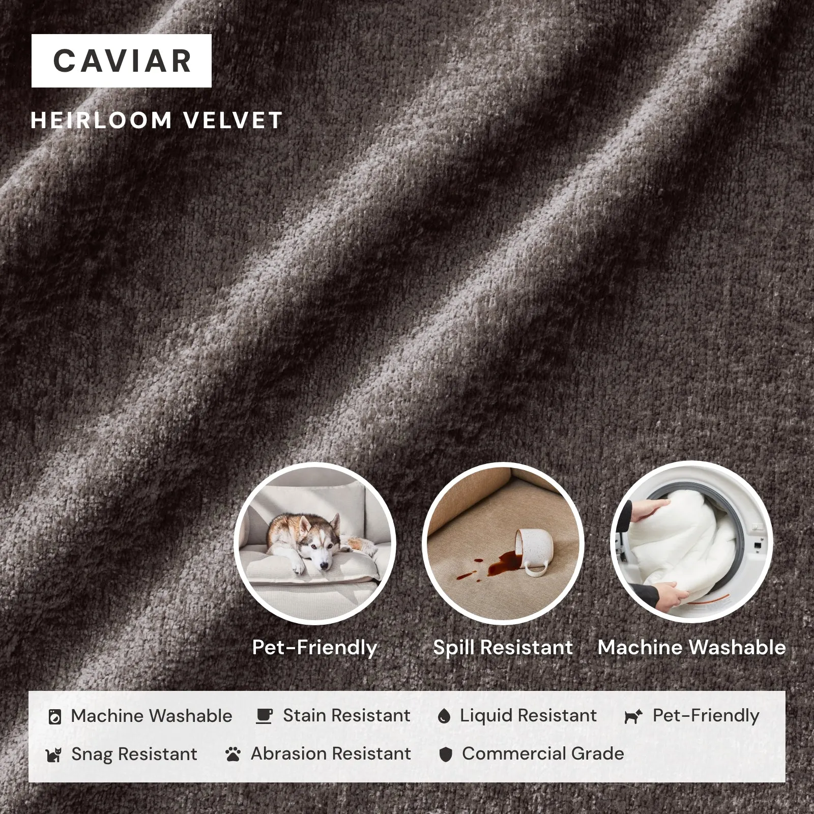 Elevate Comfort Layer for 5-Seater Open-Ends Corner Sectional in Caviar