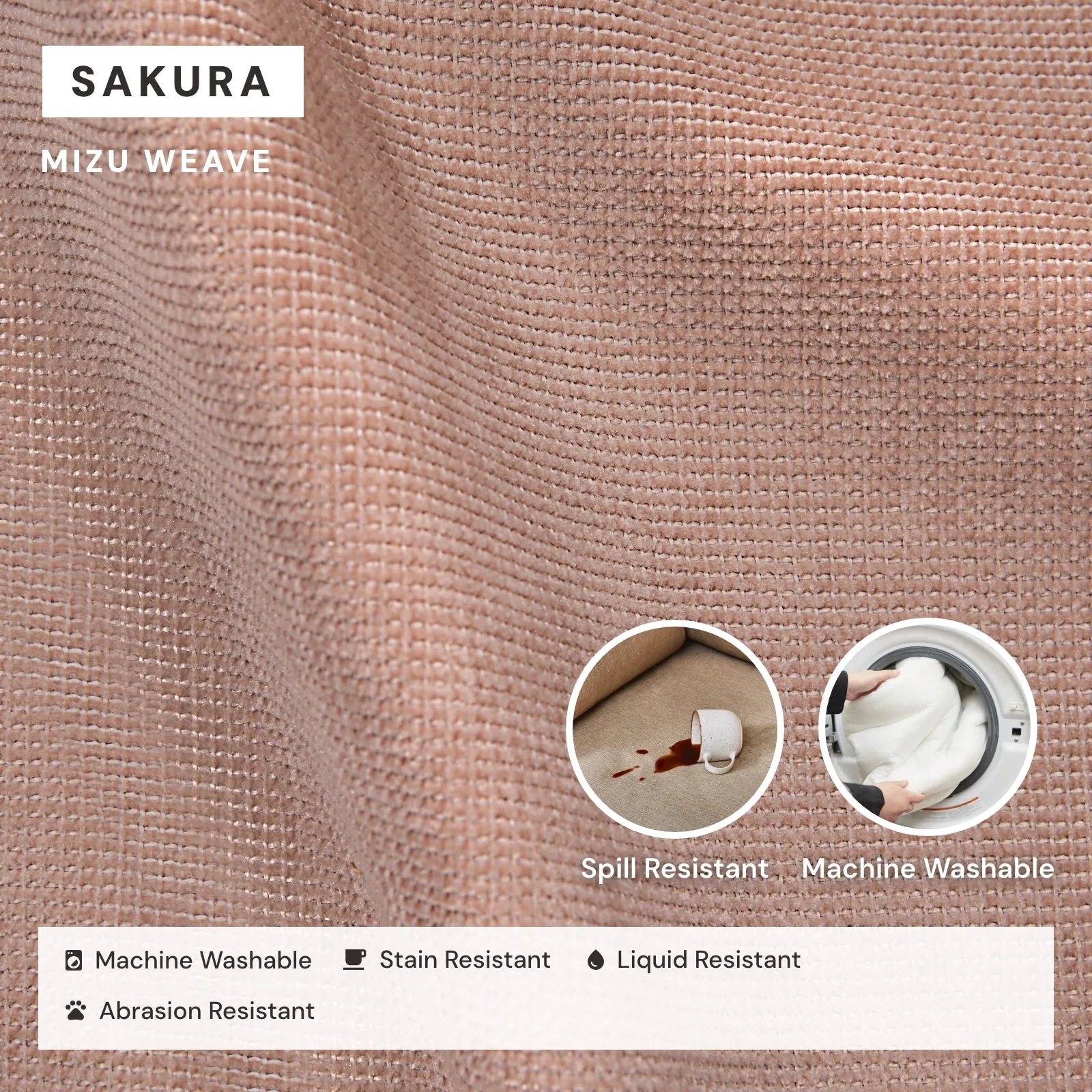 Elevate Comfort Layer for 6-Seater Open-Ends U-Sectional   Ottoman in Sakura