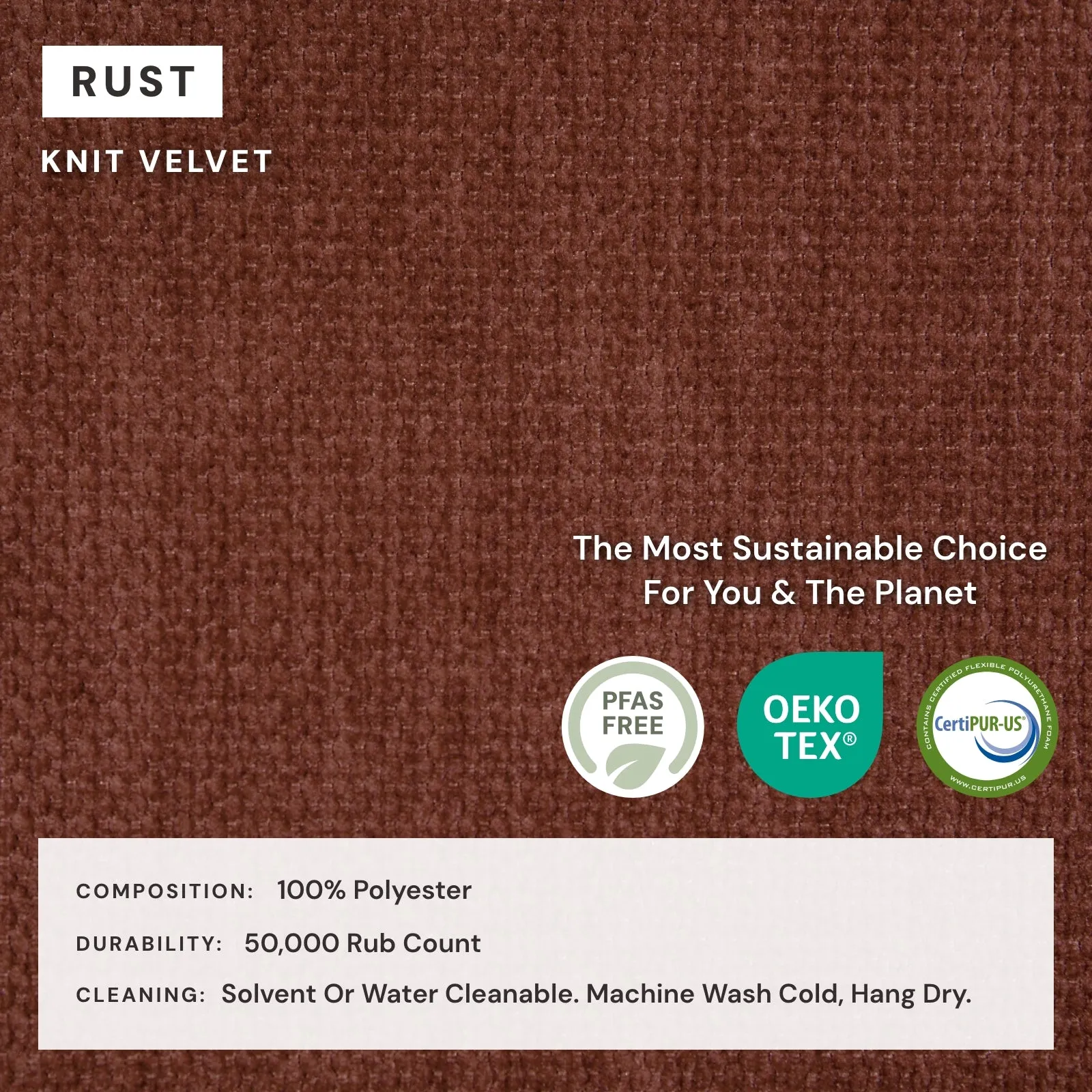 Elevate Comfort Layer for Ottoman in Rust