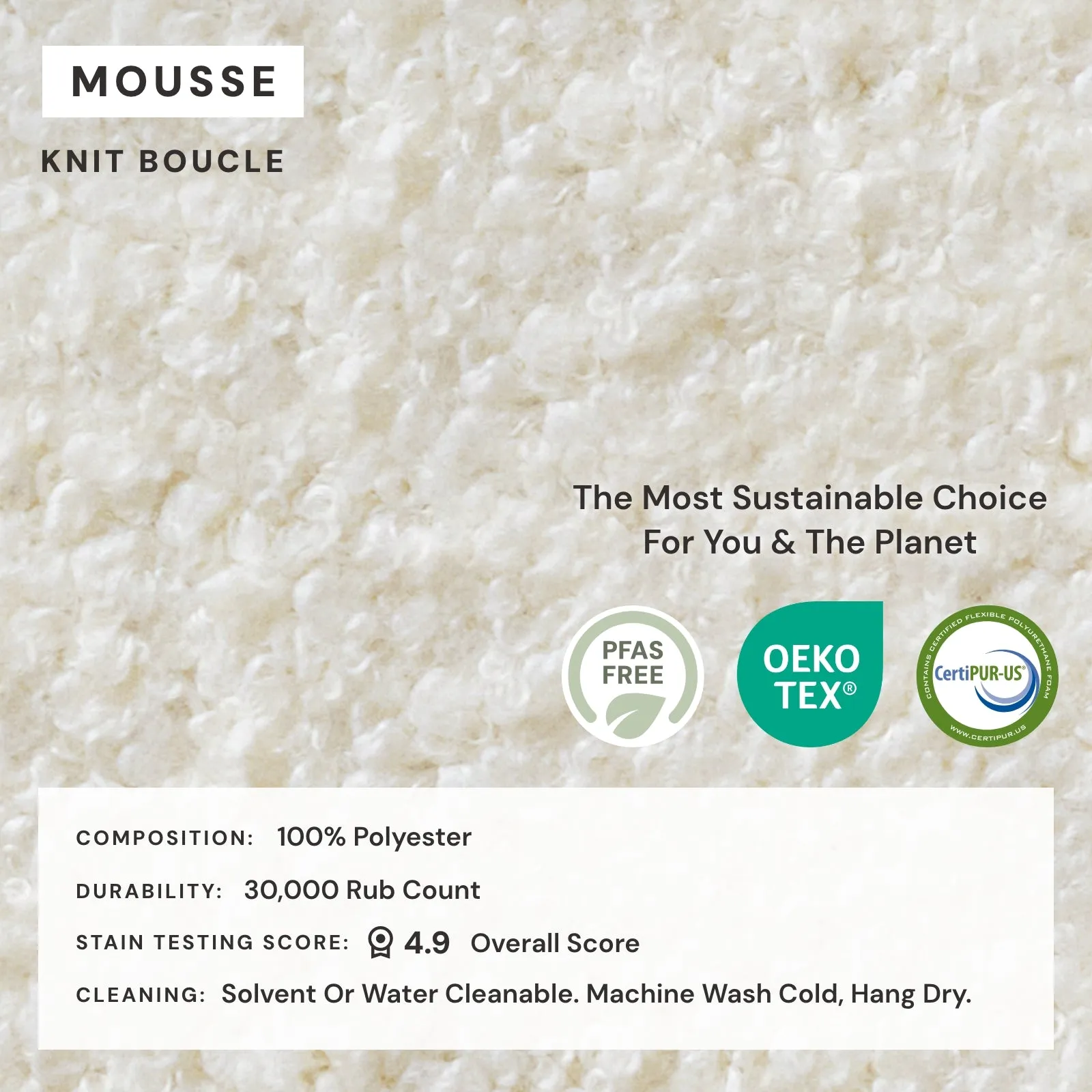 Elevate Comfort Layer Set for 2-Seater | Knit Boucle in Mousse