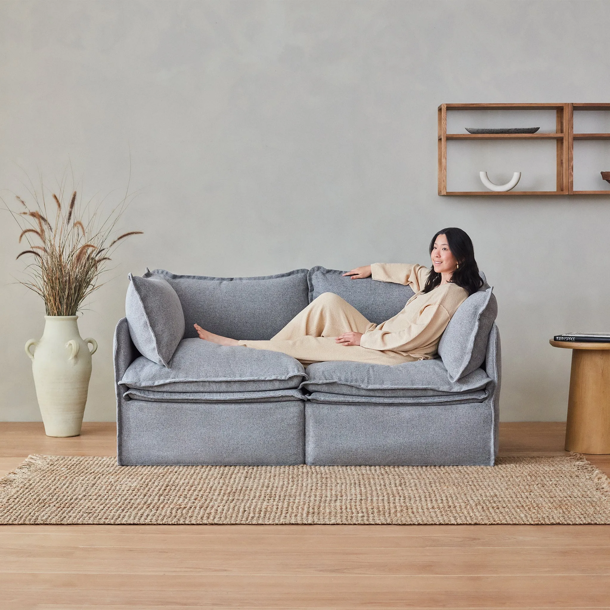 Elevate Comfort Layer Set for 3-Seater Sofa   Armchair Set | Plush Weave in Eggshell