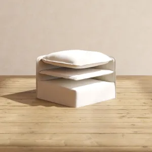 Elevate Comfort Layer Set for 7-Seater Open-Ends U-Sectional | Blended Weave in Flour