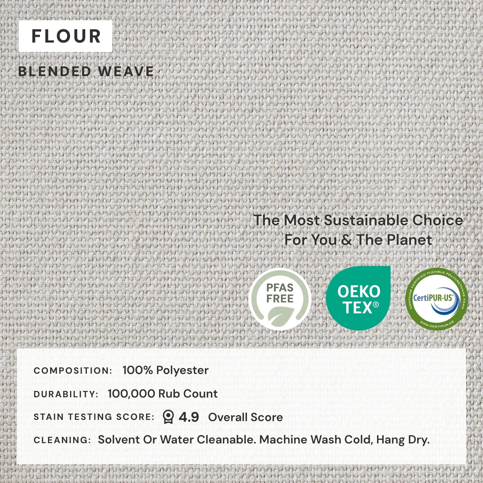 Elevate Comfort Layer Set for 7-Seater Open-Ends U-Sectional | Blended Weave in Flour