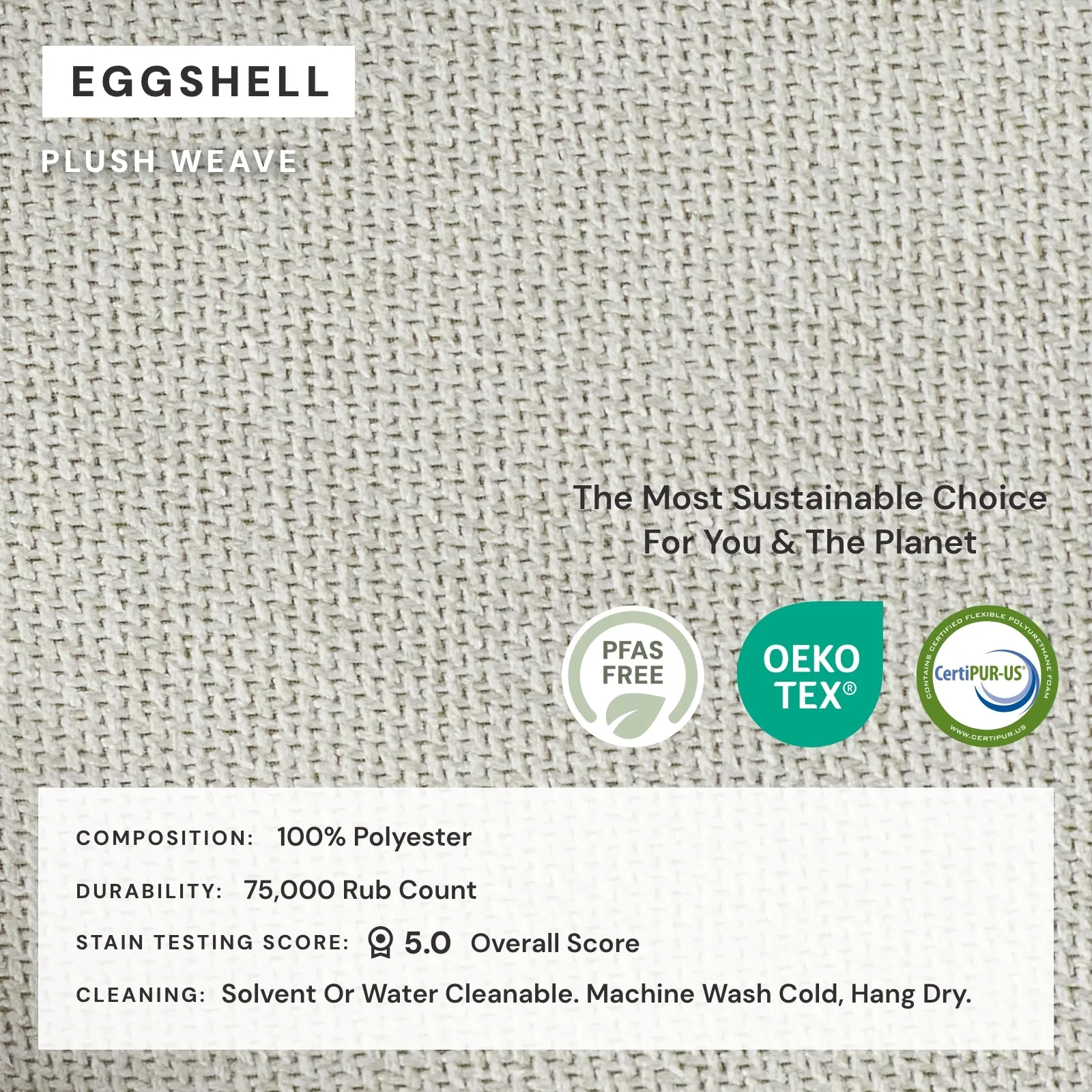 Elevate Comfort Layer Set for 7-Seater U-Sectional   Ottoman | Plush Weave in Eggshell