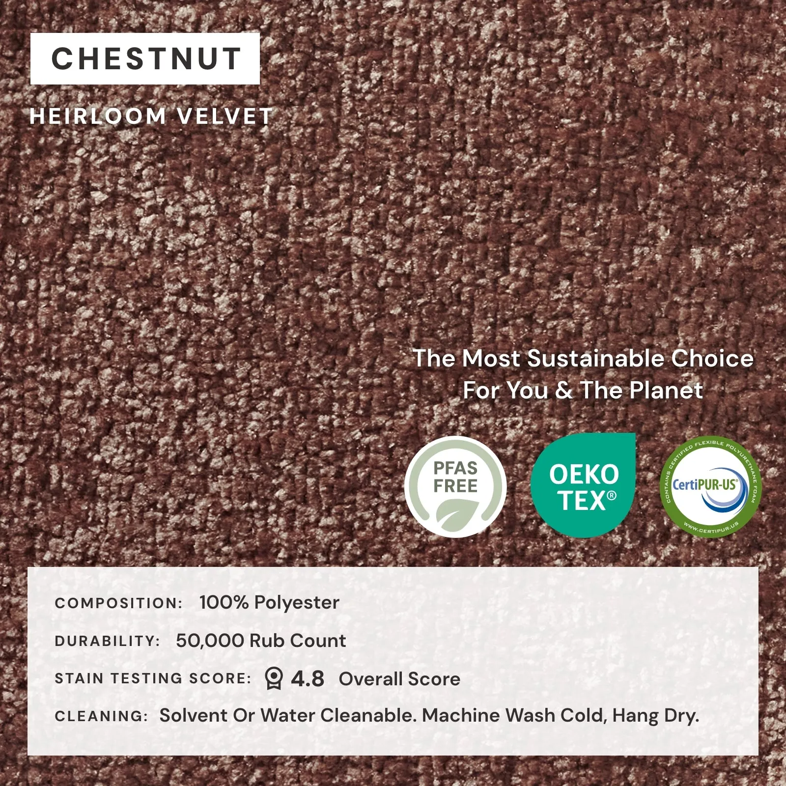 Elevate Comfort Layer Set for End Chair | Heirloom Velvet in Chestnut