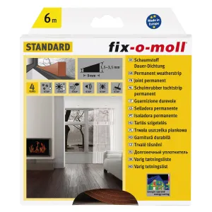 Fix-O-Moll Permanent Sealing Self Adhesive Brown 4 mm X 6 mm