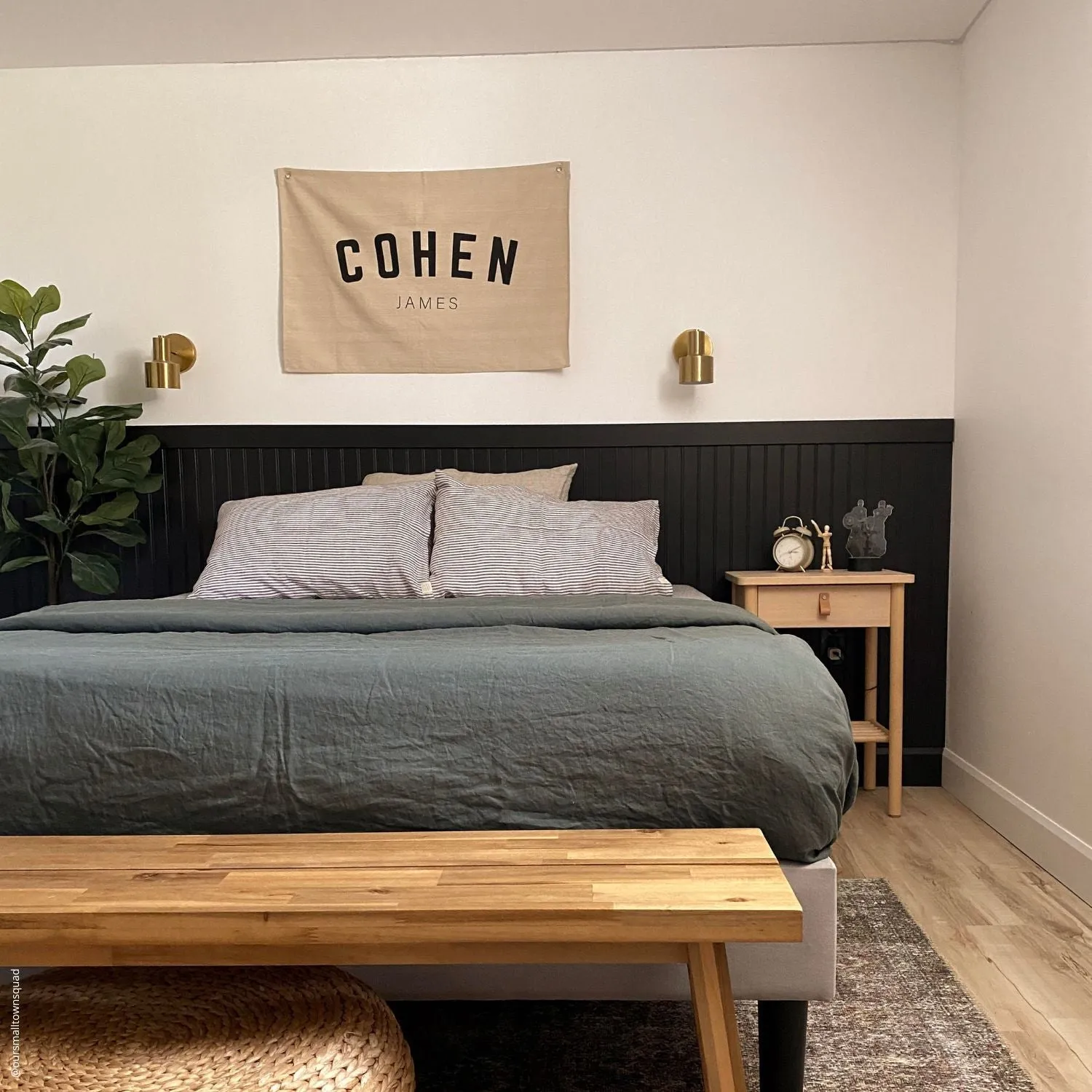 Forest Green Linen Duvet Cover