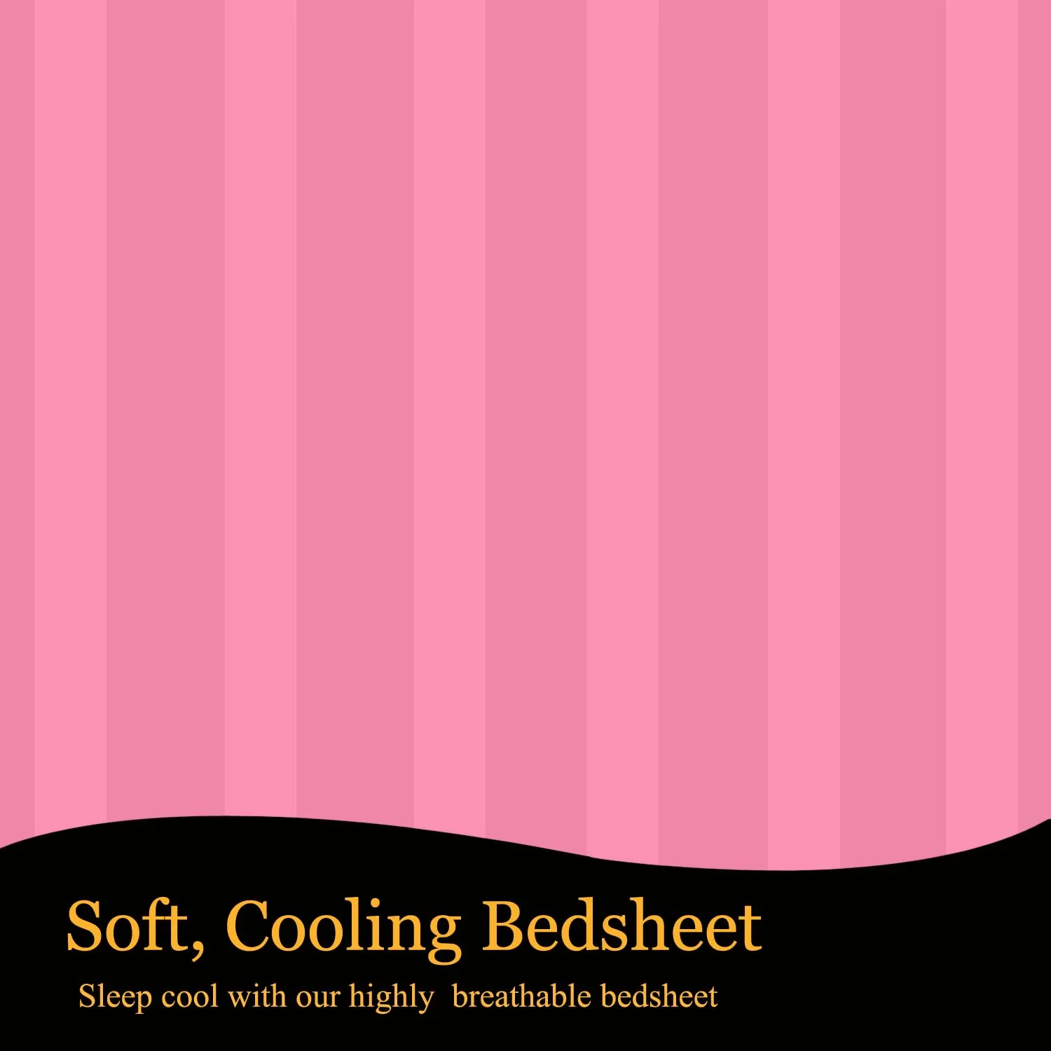 FRESH FROM LOOM Satin Striped Elastic Fitted Bed Sheets | Bed Covers for Mattresses Tuck in | Soft Fitted Bedsheet King Size Bed with Two Pillow Cover (Size - 78 x 72 Inches, Fits up to 10 Inch)