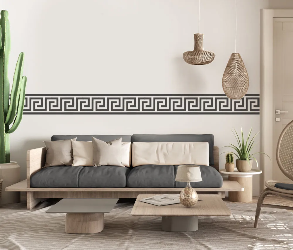 GREEK KEY Wall Border Pattern Stencil