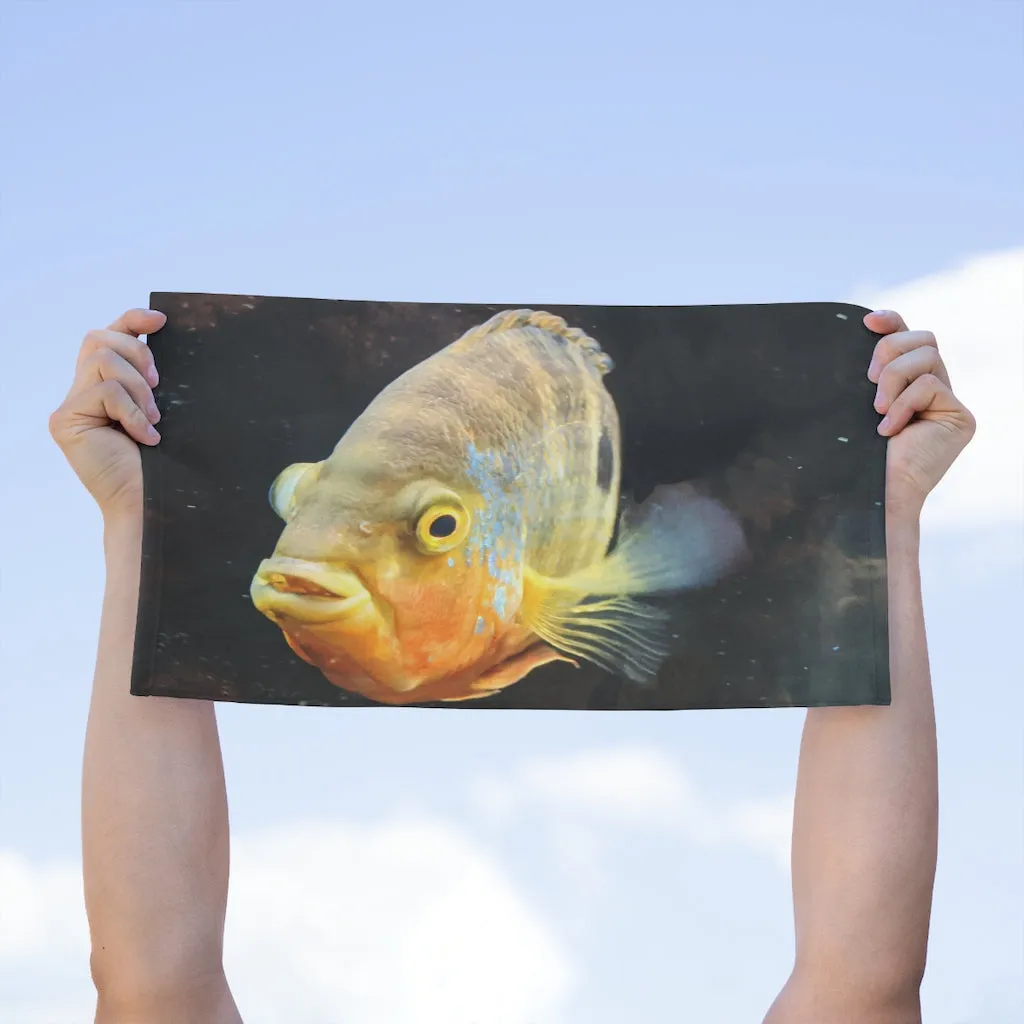 Grey Orange Fish Rally Towel, 11x18