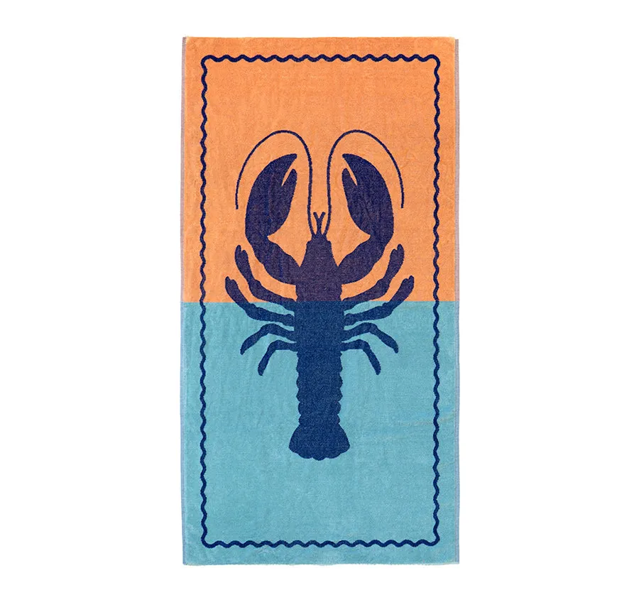 Jacquard 90x170cm Beach Towel Lobster
