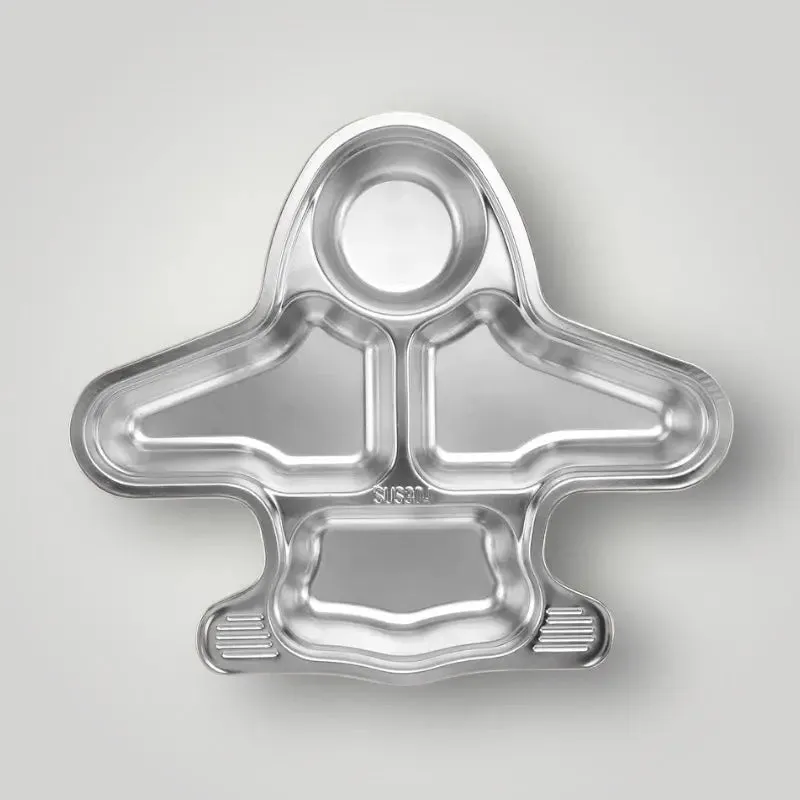 Kids Aeroplane Stainless Steel Plate for kids