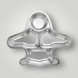 Kids Aeroplane Stainless Steel Plate for kids