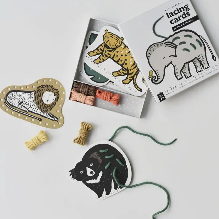 Lacing Cards - Jungle Animals