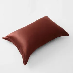 Lanham BITTER CHOCOLATE TAILORED Silk Pillowcase by Sheridan