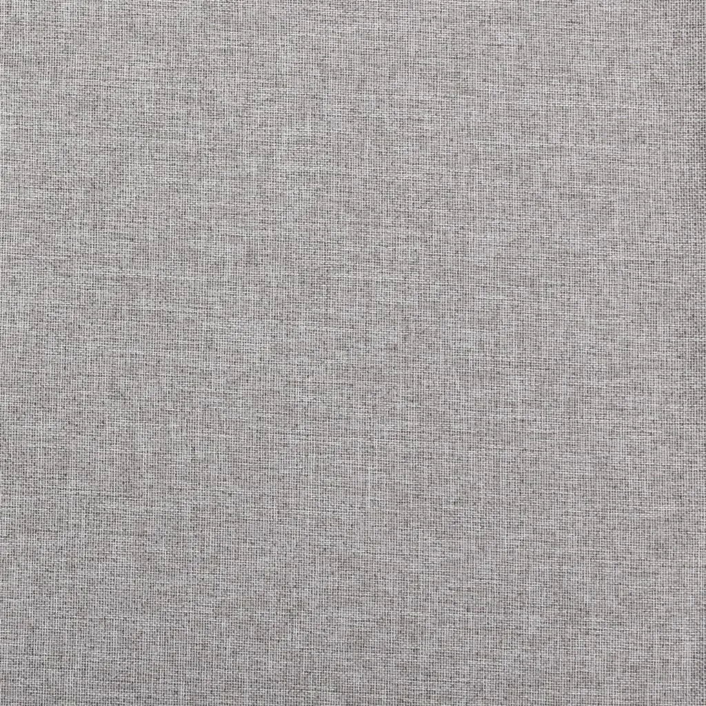 Linen-Look Blackout Curtains with Grommets 2pcs Grey 140x175cm