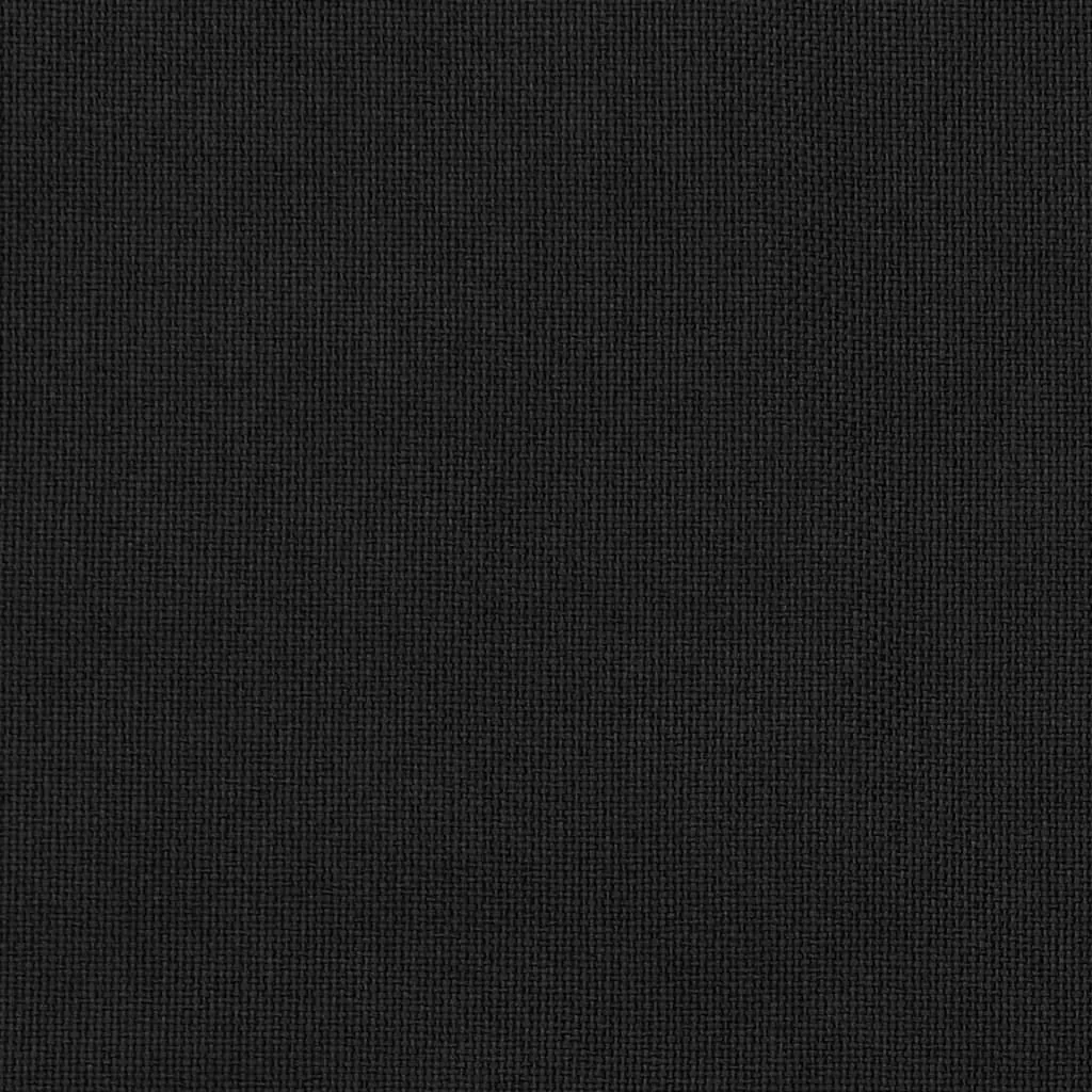 Linen-Look Blackout Curtains with Grommets Black 290x245cm