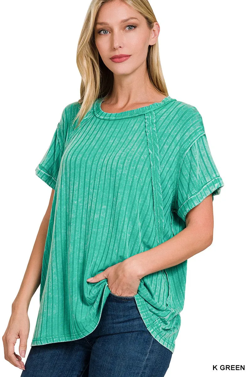 Live For This Ribbed Top