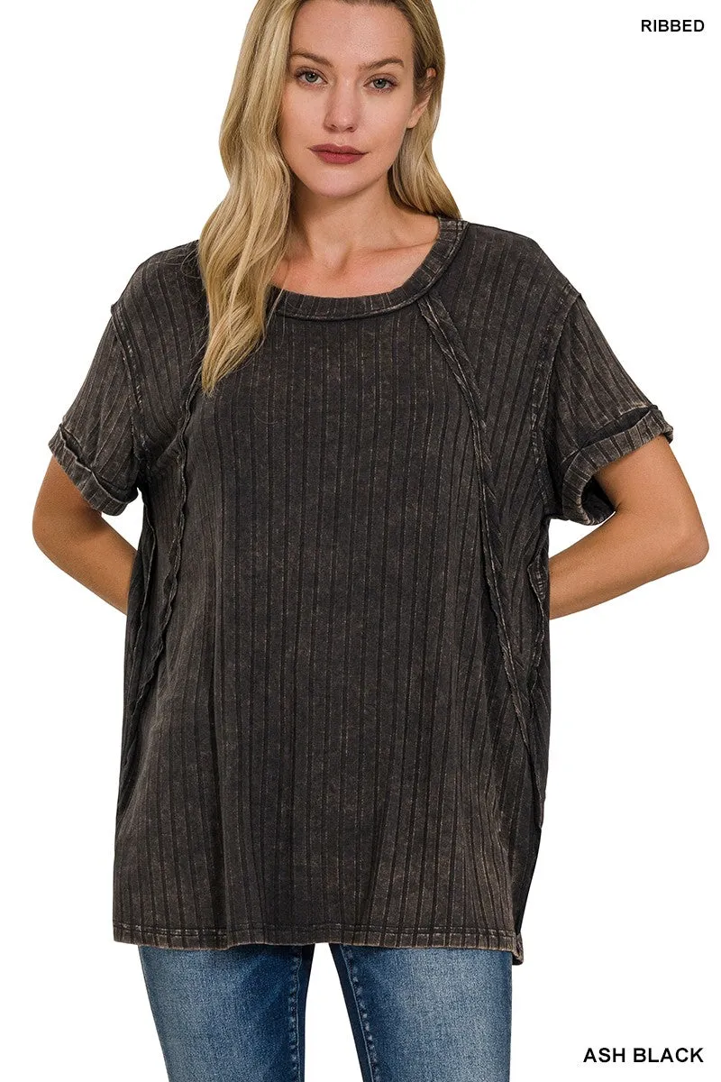 Live For This Ribbed Top