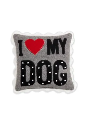 Love Dog Mini Felted Pillow