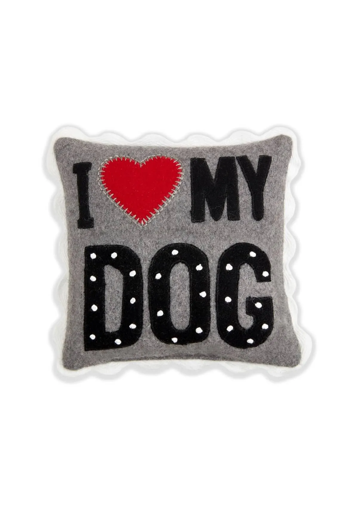 Love Dog Mini Felted Pillow